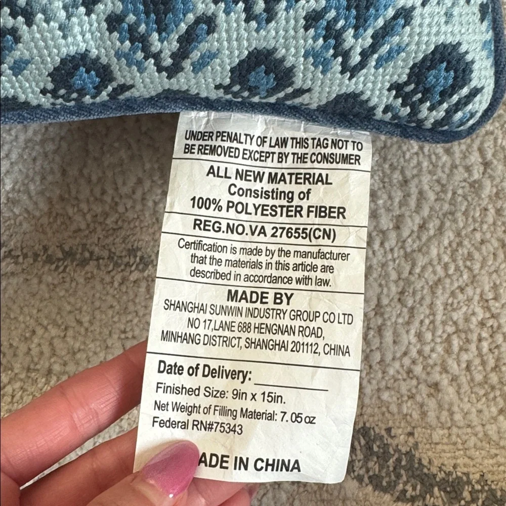 That’s a terrible idea I’m in Decorative Needlepoint Pillow - Blue Stitching NWT